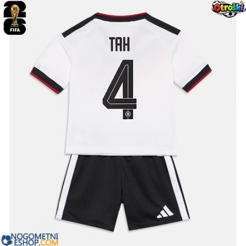 Otroški Nogometni dresi Nemčija Jonathan Tah #4 Domači SP 2026 Kratek Rokav (+ Kratke hlače)